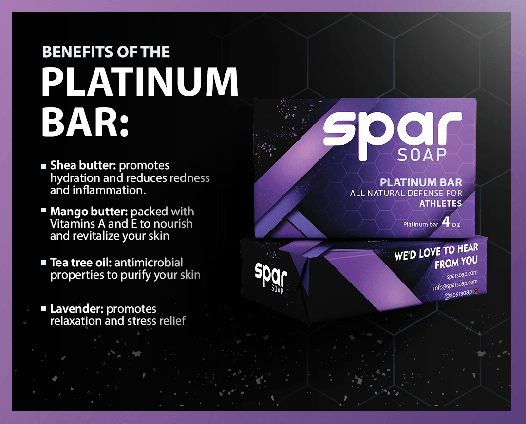 Platinum Bar 3 - Pack - Spar Soap | Natural Soap for Combat Athletes