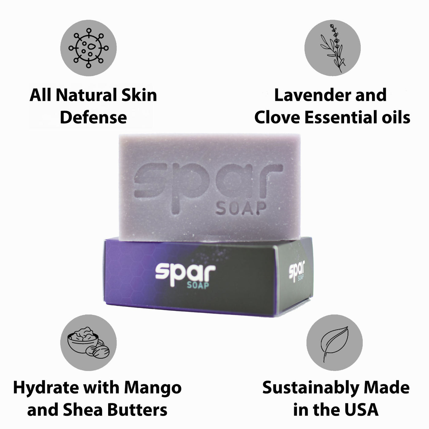 Platinum Bar 3-Pack - Spar Soap | Natural Soap for Combat Athletes